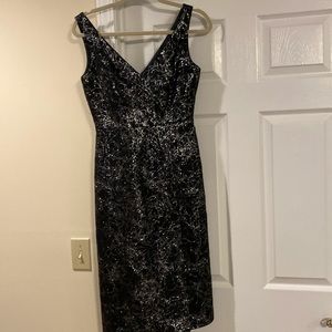 BCBG Silver Tinsel Dress Size 4